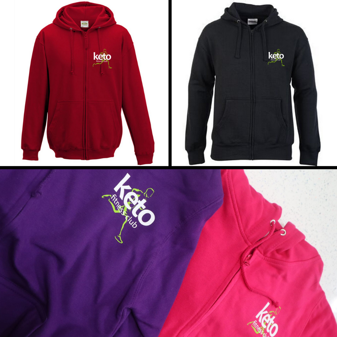 Unisex Branded Zipped Hoodie - Keto Fitness Club