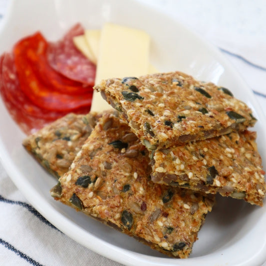 Cheesy Seed Crackers