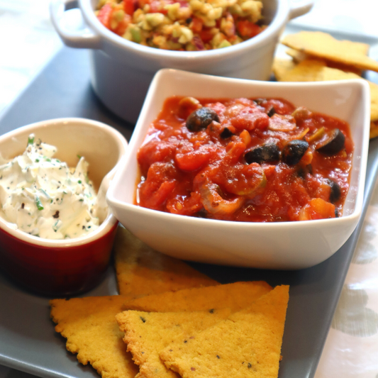 Salsa 4 Ways - Mexican 3 Dips & Tortilla Chips