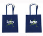 'Fat Fuelled Shopping' Tote Bags - Two Pack (Navy or Natural) - Keto Fitness Club