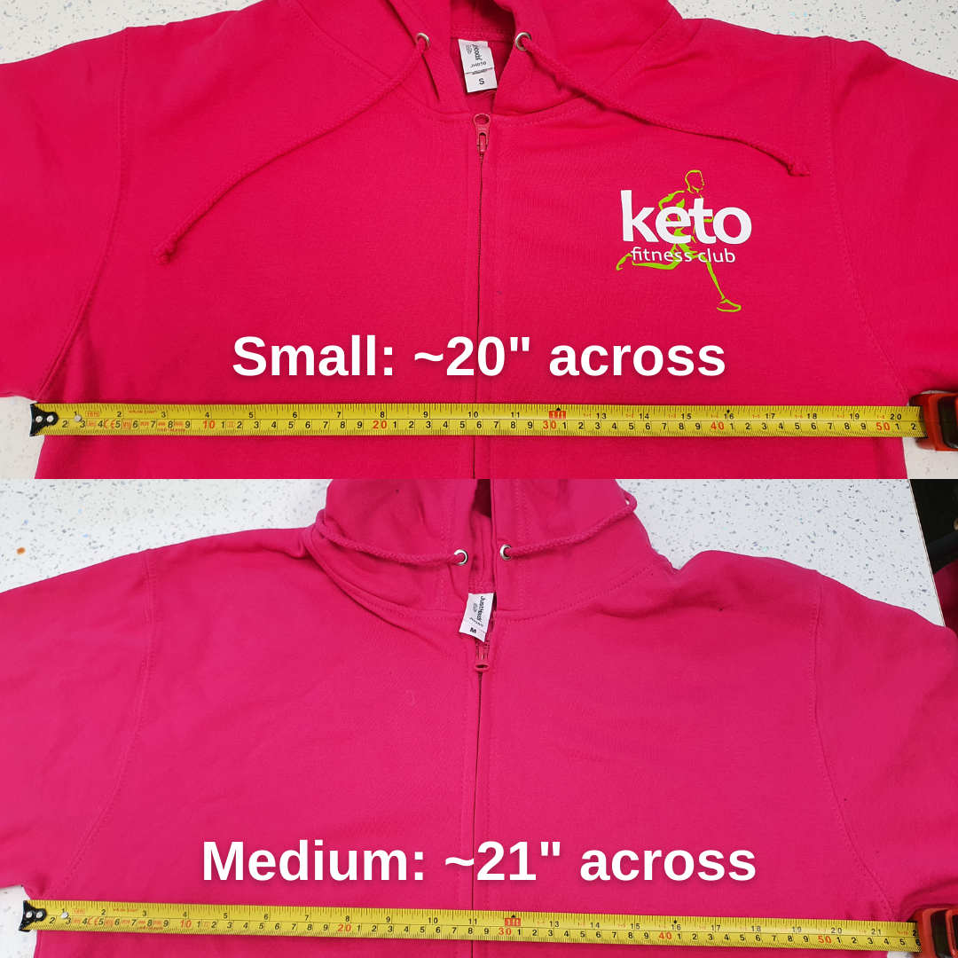 Unisex Branded Zipped Hoodie - Keto Fitness Club