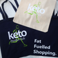 'Fat Fuelled Shopping' Tote Bags - Two Pack (Navy or Natural) - Keto Fitness Club